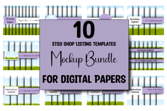 10 ETSY Digital Paper Mockup Templates for Stunning Ads
