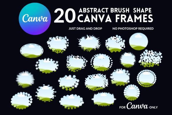 20 Abstract Shape Canva Frames for Modern Designs