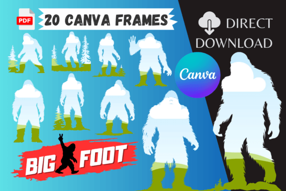 20 Canva Frames Template - Bigfoot: Beyond the Usual Designs