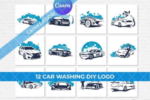 Crafting Your Car Wash Brand with Canva Editable DIY Logos