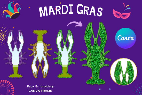 Crawfish Stitch Canva Frame Template: A Crafter's Digital Essential