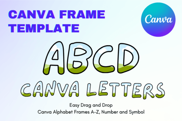 Designing with Canva Letters Frame Alphabet TemplateC17