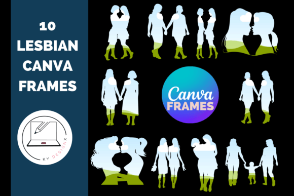 Elevate Your Designs with 10 Lesbian Canva Frames