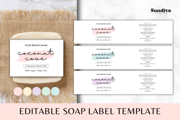 Elevate Your Soap Brand: Custom Soap Bar Label Canva Template 5