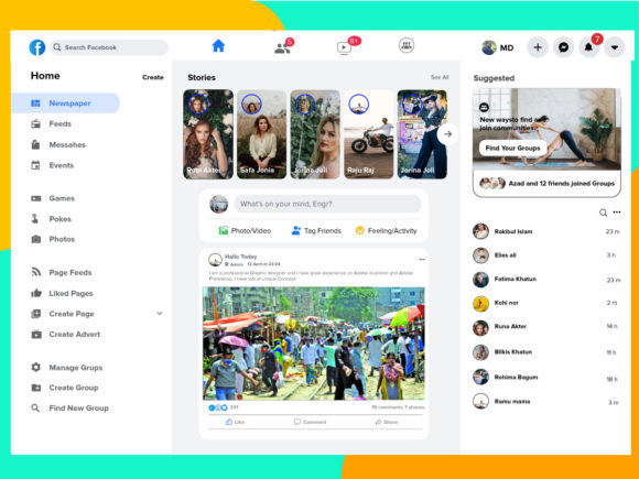 Facebook Redesign Landing Page Templates: A Designer's Toolkit