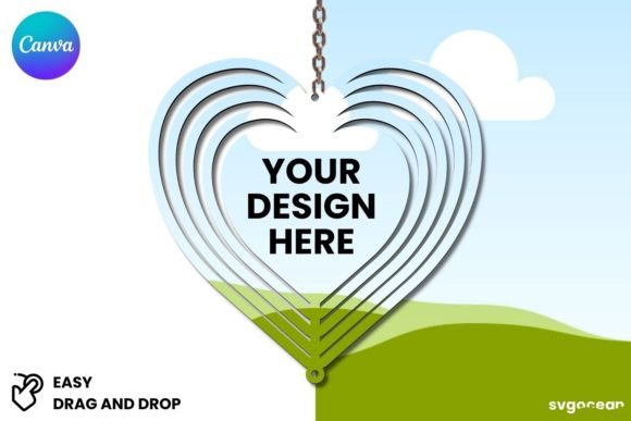 Heart Wind Spinner Canva Mockup: A Designer's Secret Weapon