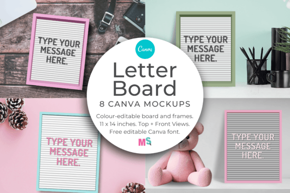 Letter Board Mockup for Canva: A Designer's 11x14 Tool