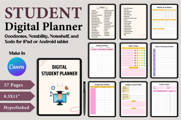 Master Your Semester: The All-in-One Digital Student Planner Canva Templates