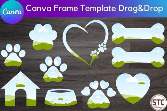 Paw Print Canva Frame Bundle: Your Creative Spark
