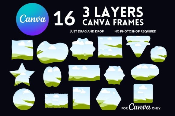 Unleash Creativity: 3 Separated Layers Canva Frames Explained